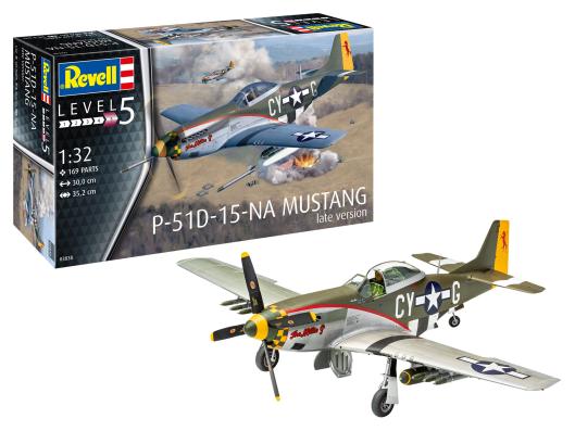 1:32 P-51D-15-NA Mustang (Late Version) Revell Model Kit: 03838 - Image 1