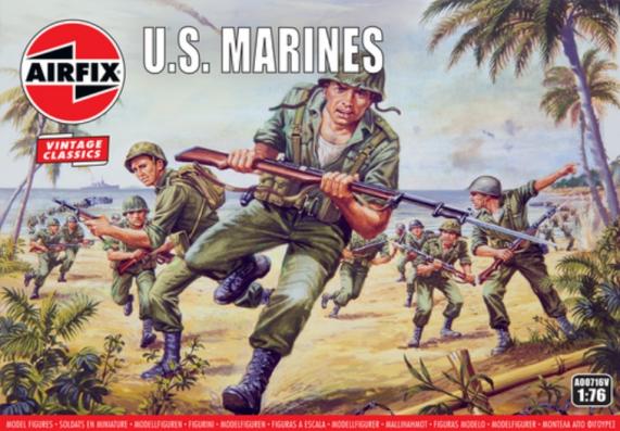 1:76 U.S. Marines Vintage Classics Airfix Model Kit: A00716V - Image 1