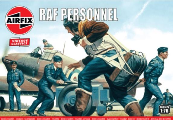 1:76 RAF Personnel Vintage Classics Airfix Model Kit: A00747V - Image 1