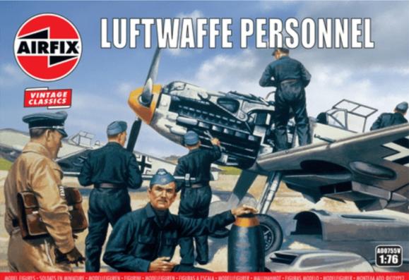 1:76 Luftwaffe Personnel Vintage Classics Airfix Model Kit: A00755V - Image 1