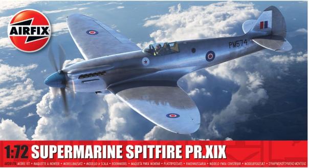 1:72 Supermarine SPitfire PR.XIX Airfix Model Kit: A02017B - Image 1