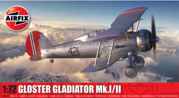 1:72 GLoster Gladiator Mk.I/II Airfix Model Kit: A02052B - Image 1