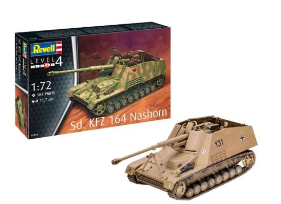 1:72 Sd. KFZ 164 Nashorn Revell Model Kit: 03358 - Image 1