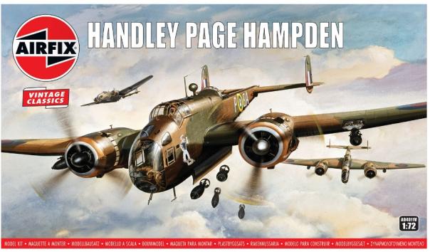 1:72 Handley Page Hampden Vintage Classics Airfix Model Kit: A04011V - Image 1