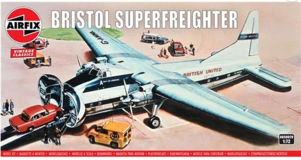 1:72 Bristol Superfreighter Vintage Classics Airfix Model Kit: A05002V - Image 1