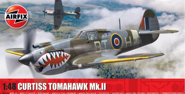 1:48 Curtiss Tomahawk Mk.II AIrfix Model Kit: A05133A - Image 1