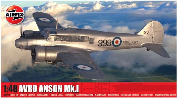 1:48 Avro Anson Mk.I Airfix Model Kit: A09191A - Image 1