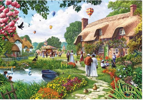 100XXL Piece - Lakeside Cottage Gibsons Jigsaw Puzzle G2230 - Image 1