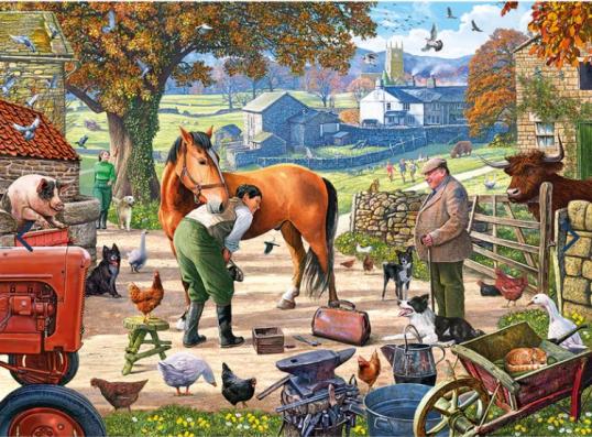 250XL Piece - Farrier On The Farm Gibsons Jigsaw Puzzle G2727 - Image 1