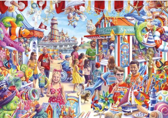 250XL Piece - Seaside Souvenirs Gibsons Jigsaw Puzzle G2728 - Image 1