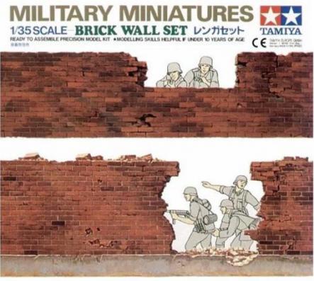 1:35 Brick Wall Set Tamiya Model Kit: 35028 - Image 1