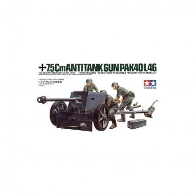 1:35 7.5cm Anti Tank Gun (pak40/L46) Tamiya Model Kit: 35047 - Image 1