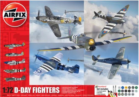 1:72 D-Day Fighters Gift Set Airfix Model Kit: A50192 - Image 1