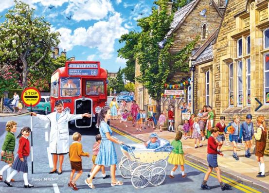 4 X 500 Piece - School Days Gibsons Jigsaw Puzzle G5063 - Image 3