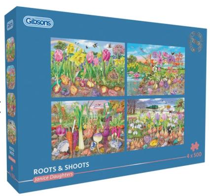 4 x 500 Piece - Roots & Shoots Gibsons Jigsaw Puzzle G5066 - Image 1