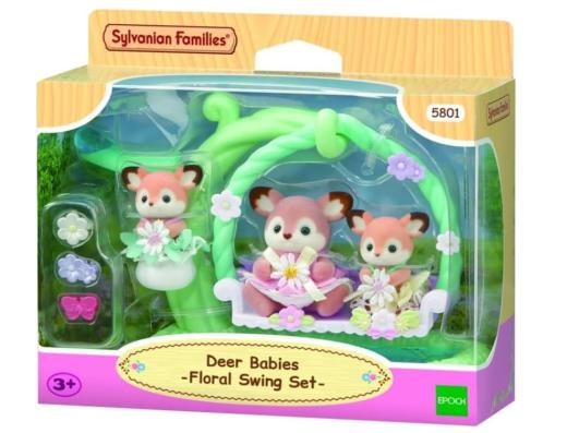 Sylvanian Families - Deer Babies Floral Swing Set - 5801 - Image 1