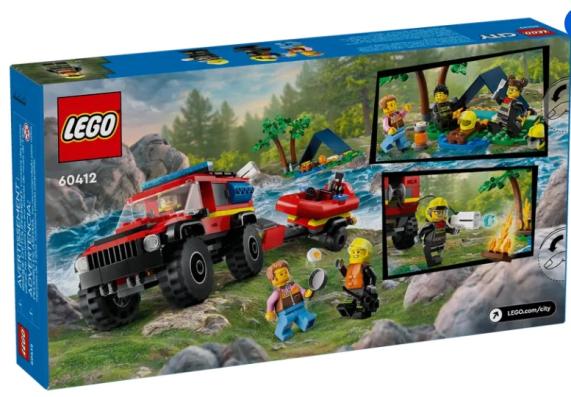 Lego City 60412 - 4x4 Fire Truck With Rescue BOat - Image 1