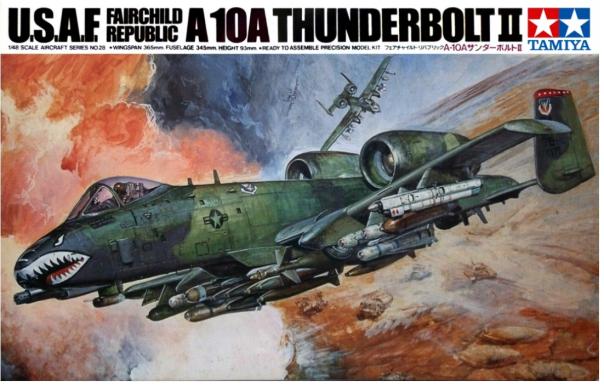 1:48 U.S.A.F. Fairchild Republic A-10A Thunderbolt II Tamiya Model Kit: 61028 - Image 1