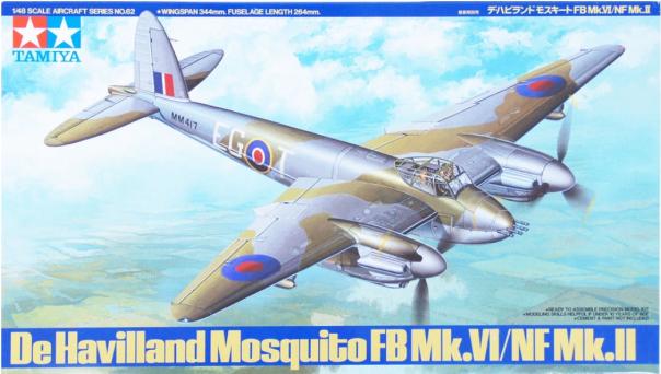 1:48 De Havilland Mosquito FB Mk.VI/NF Mk.II Tamiya Model Kit: 61062 - Image 1