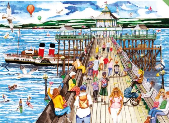 1000 Piece - Clevedon Pier Gibsons Jigsaw Puzzle G6412 - Image 1