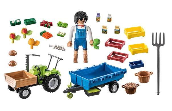 Playmobil 71249 - Harvester Tractor With Trailer - Image 2