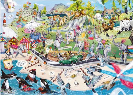 1000 Piece - Snowtap: Herd Of Hilarity Gibsons Jigsaw Puzzle - Image 1