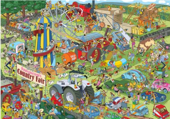 1000 Piece - Jokesaws: Country Show Chaos Gibsons Jigsaw Puzzle G7142 - Image 1