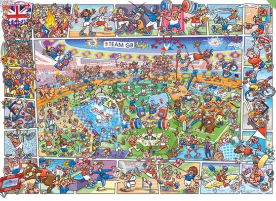 1000 Piece - Jokesaws: Team GB Medals In The Making Gibsons Jigsaw Puzzle G7147 - Image 1