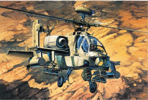 1:48 Apache AH-64A Academy Model Kit: 12262 - Image 1