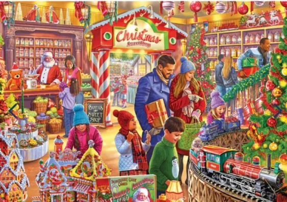 250XL Piece - Santa's Sweetshop Gibsons Jigsaw Puzzle G2730 - Image 1