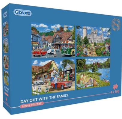 4 x 500 Piece - Day Out With The Family Gibsons Jigsaw Puzzle G5067 - Image 1