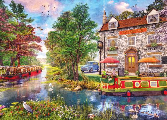 1000 Piece - Riverside Inn Gibsons Jigsaw Puzzle G6340 - Image 1