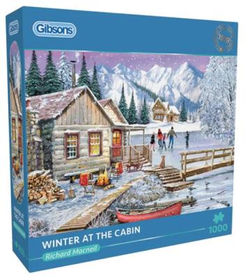 1000 Piece - Winter At The Cabin Gibsons Jigsaw Puzzle G6382 - Image 2