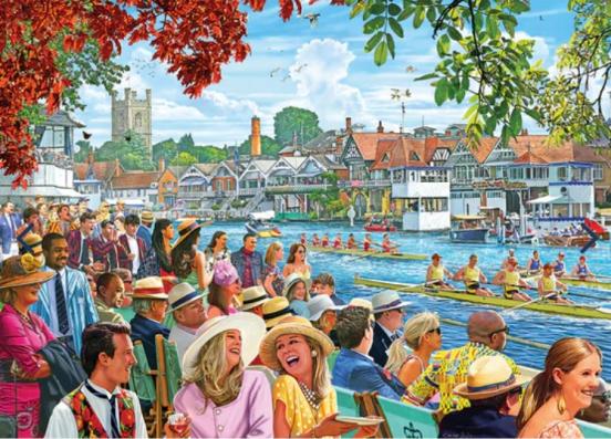 1000 Piece - Rowing At The Regatta Gibsons Jigsaw Puzzle G6398 - Image 1