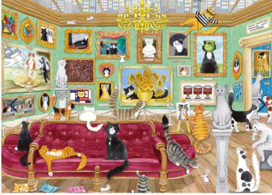 1000 Piece - Night At The Meowseum Gibsons Jigsaw Puzzle G6402 - Image 1