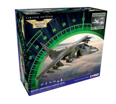 Corgi AA29302-  BAe Harrier GR9A 'Ninja 1' - RAF Cottesmore - Final Flight Retirement Scheme Die-cast Model - Image 1