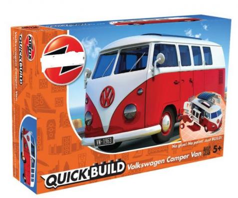 volkswagen Camper Van Quick Build Airfix Model Kit: J6017 - Image 1