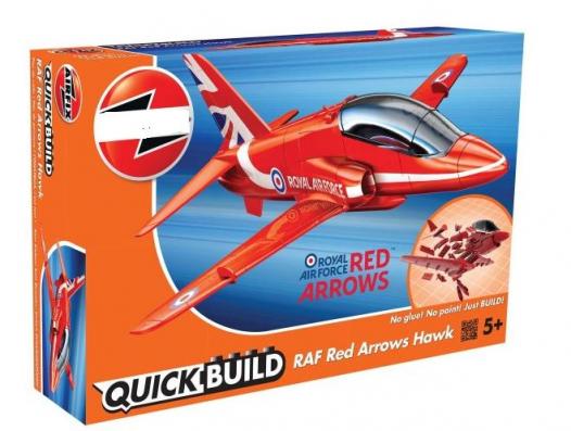 RAF Red Arrows Hawk Quick Build Airfix Model Kit: J6018 - Image 1