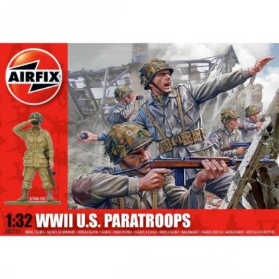 1:32 WWII U.S. Paratroops Vintage Classics Airfix Model Kit: A02711V - Image 1