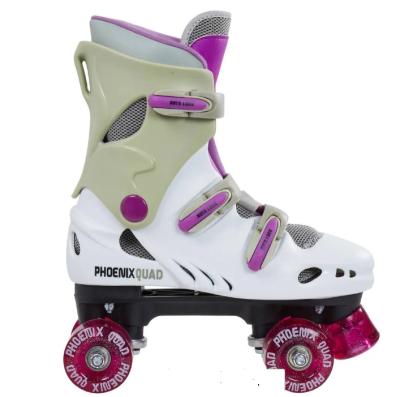 Phoenix Quad Pink/White Roller Skates UK Size 1 - Image 1