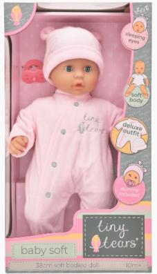 Tiny Tears Baby Soft 15″ (38cm) Doll – Pink Outfit - Image 1